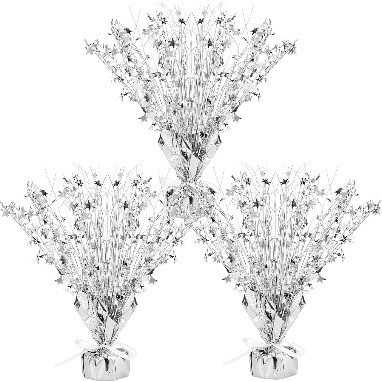 Burst Centerpieces Winter Table Decor for Birthday New Year Party Holiday(Silver)